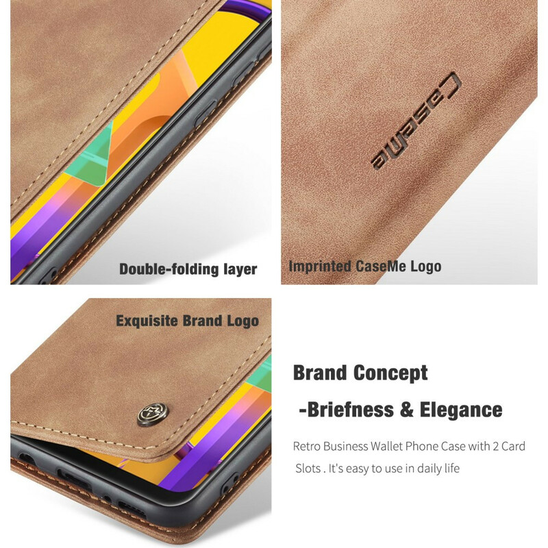 Flip Cover Samsung Galaxy M21 CASEME keinonahkainen kansi