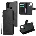 Samsung Galaxy M21 puu ja pöllö hihna tapauksessa