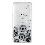 Samsung Galaxy M31 Clear Case Musta Dandelion