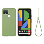Google Pixel 4A 5G Case Neste Silikoni Design hihnalla
