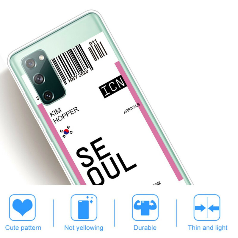 Samsung Galaxy S20 FE Case Sisäänpääsylipun Souliin