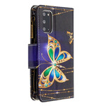 Samsung Galaxy S20 Asia Butterfly vetoketjullinen tasku