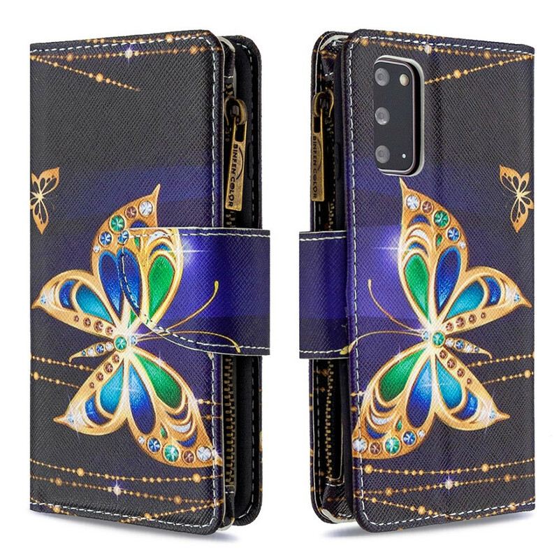 Samsung Galaxy S20 Asia Butterfly vetoketjullinen tasku