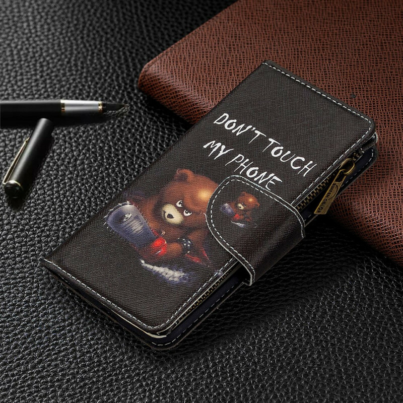 Samsung Galaxy S20 Kotelo vetoketjullinen tasku Bear