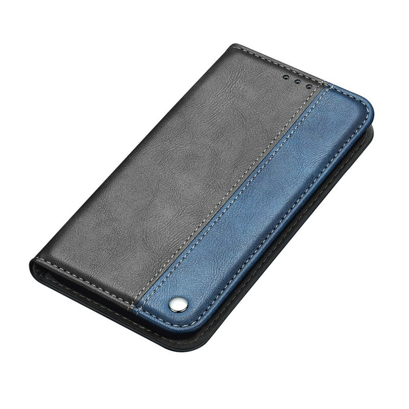 Flip Cover Samsung Galaxy S20 Ultra Kaksivärinen nahkatehoste Flip Cover Samsung Galaxy S20 Ultra Kaksivärinen nahkatehoste