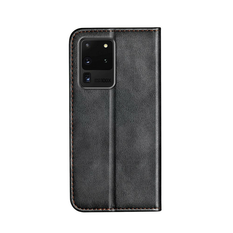 Flip Cover Samsung Galaxy S20 Ultra Kaksivärinen nahkatehoste Flip Cover Samsung Galaxy S20 Ultra Kaksivärinen nahkatehoste