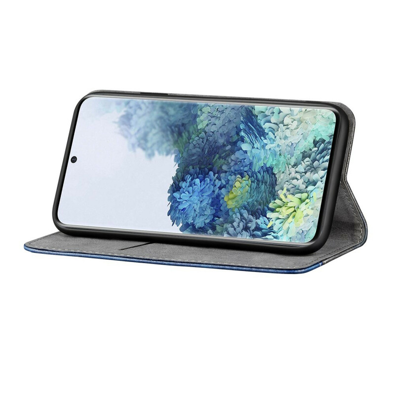 Flip Cover Samsung Galaxy S20 Ultra Kaksivärinen nahkatehoste Flip Cover Samsung Galaxy S20 Ultra Kaksivärinen nahkatehoste