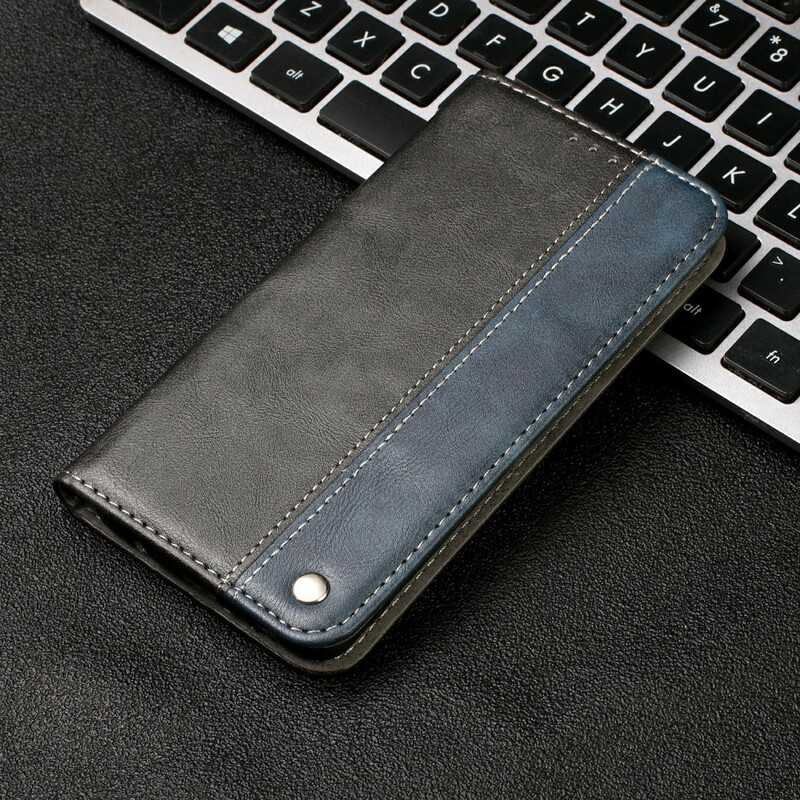 Flip Cover Samsung Galaxy S20 Ultra Kaksivärinen nahkatehoste Flip Cover Samsung Galaxy S20 Ultra Kaksivärinen nahkatehoste
