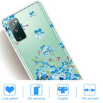 Samsung Galaxy S20 FE sininen kukka kotelo