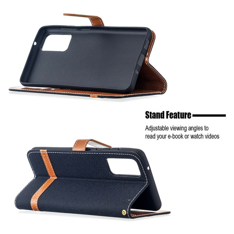 Samsung Galaxy S20 FE Kangas- ja nahkatehosteinen hihnan kotelo