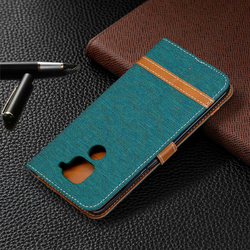 Xiaomi redmi Note 9 Kangas ja nahkatehostekotelo
