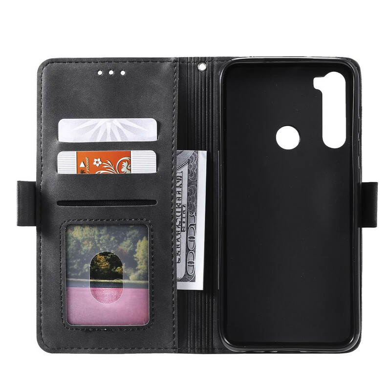 Xaiomi Redmi Note 8T Asia Kaksivärinen Faux Nahka Vahvistettu ääriviivat