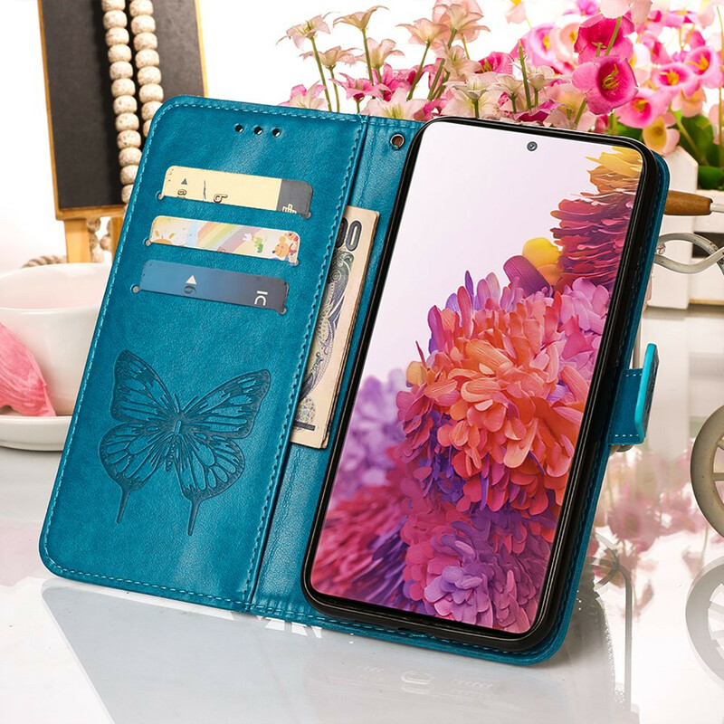 Housse Samsung Galaxy S20 FE Papillon Design avec Lanière