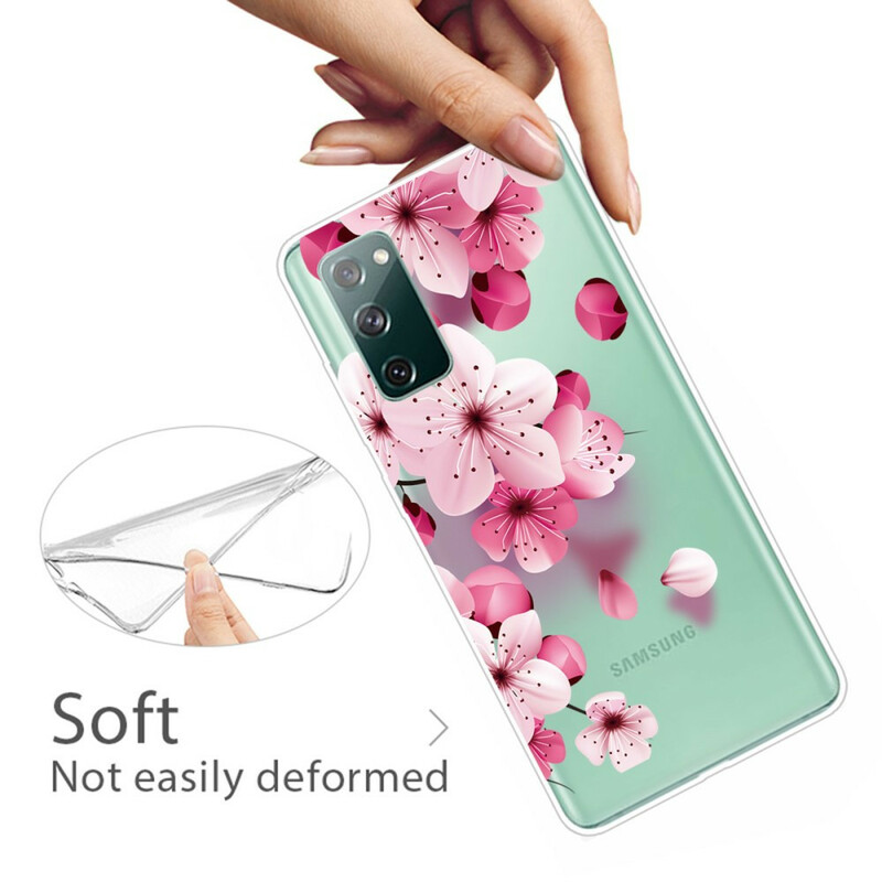 Samsung Galaxy S20 FE Case Pieni vaaleanpunaiset kukat