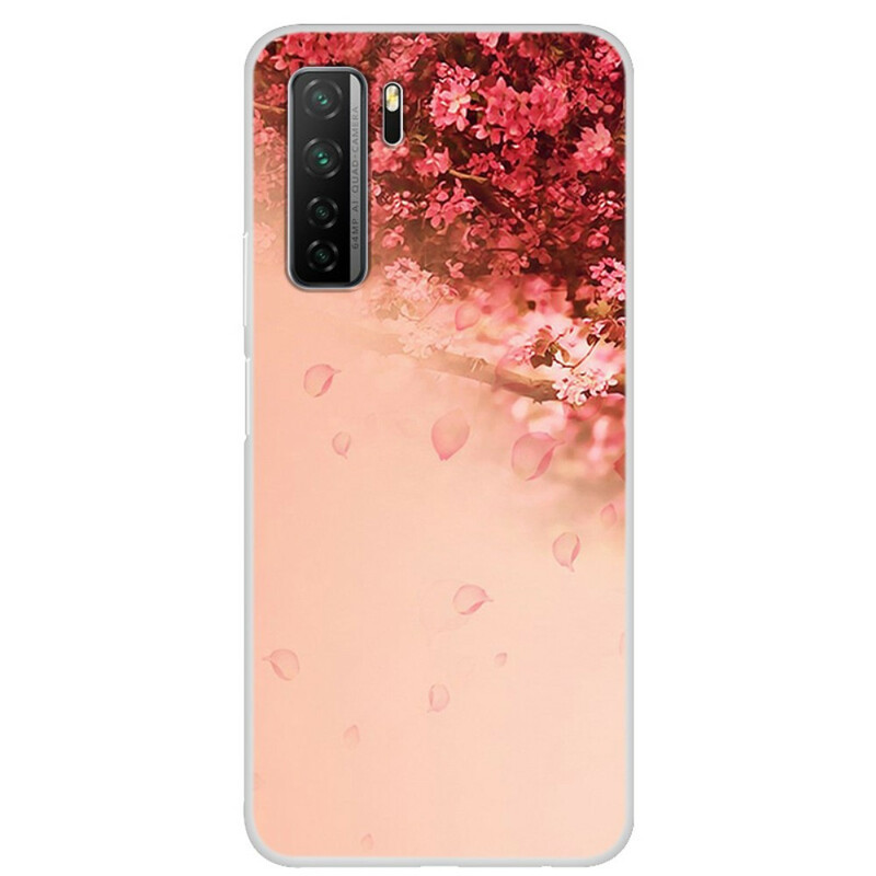 Huawei P40 Lite 5G läpinäkyvä kansi Romanttinen puu