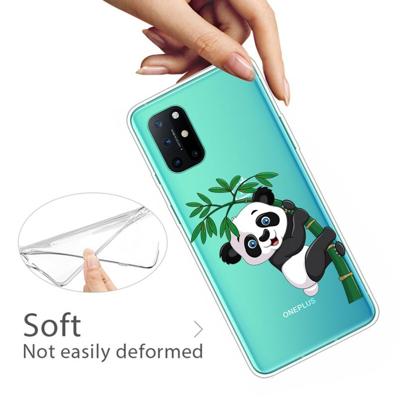 OnePlus 8T Läpinäkyvä Panda Cover Bambuilla