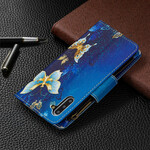 Samsung Galaxy Note 10 vetoketjullinen tasku perhoset