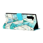 Samsung Galaxy Note 10 Kotelo Marble Light Spots hihnalla