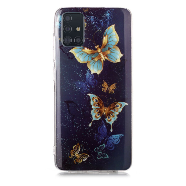 Samsung Galaxy A51 Kotelo Butterfly Series Fluoresoiva