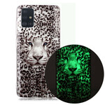 Samsung Galaxy A51 Leopardi Fluoresoiva kotelo Samsung Galaxy A51 Leopard Fluoresoiva kotelo