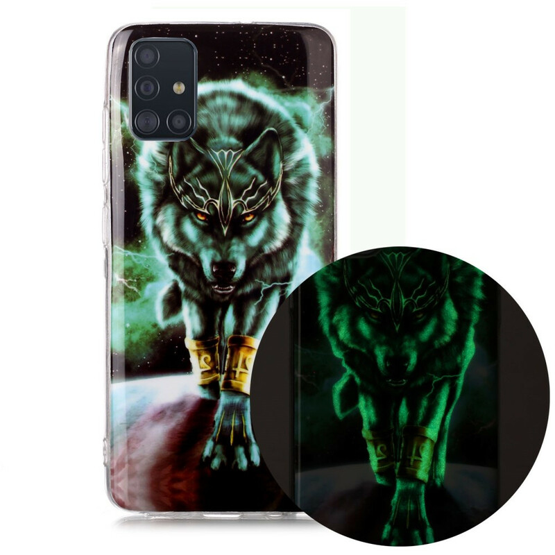 Samsung Galaxy A51 Kotelo Wolf Series Fluoresoiva