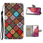 Samsung Galaxy S20 FE Patchwork Mandalas Kotelo hihnalla