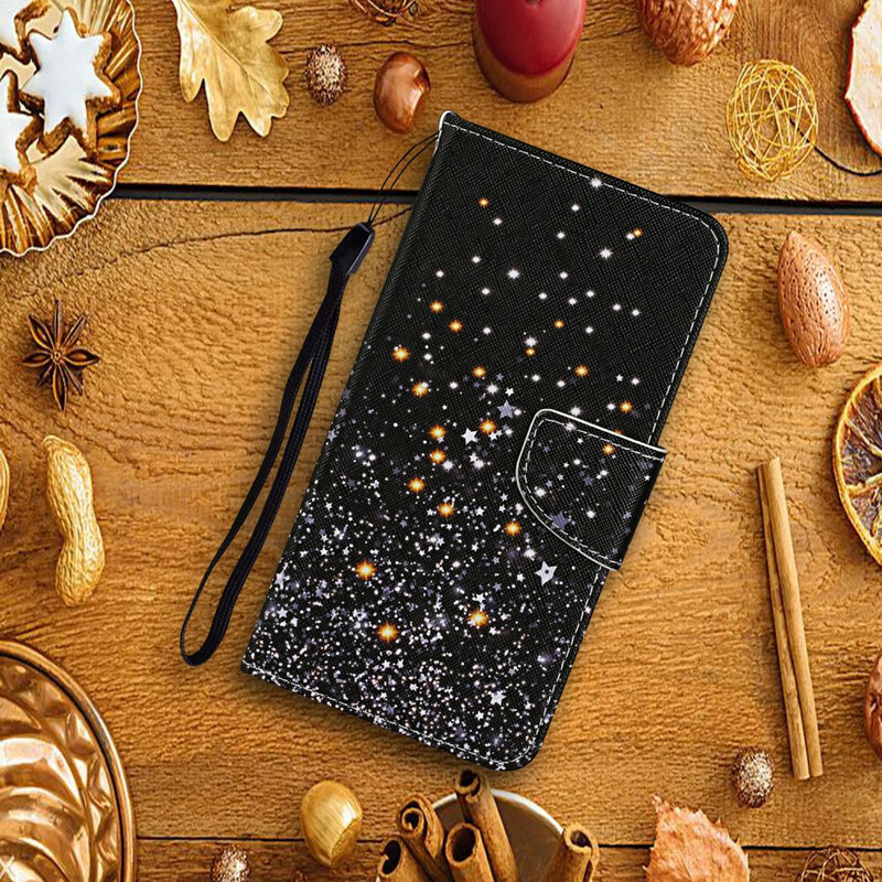 Samsung Galaxy S20 FE Star ja Glitter kotelo hihnalla