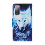 Samsung Galaxy S20 Kotelo FE Wolf Valkoinen