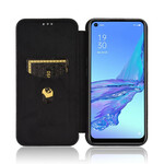 Flip Cover Oppo A53 silikoni hiilikuitu värillinen