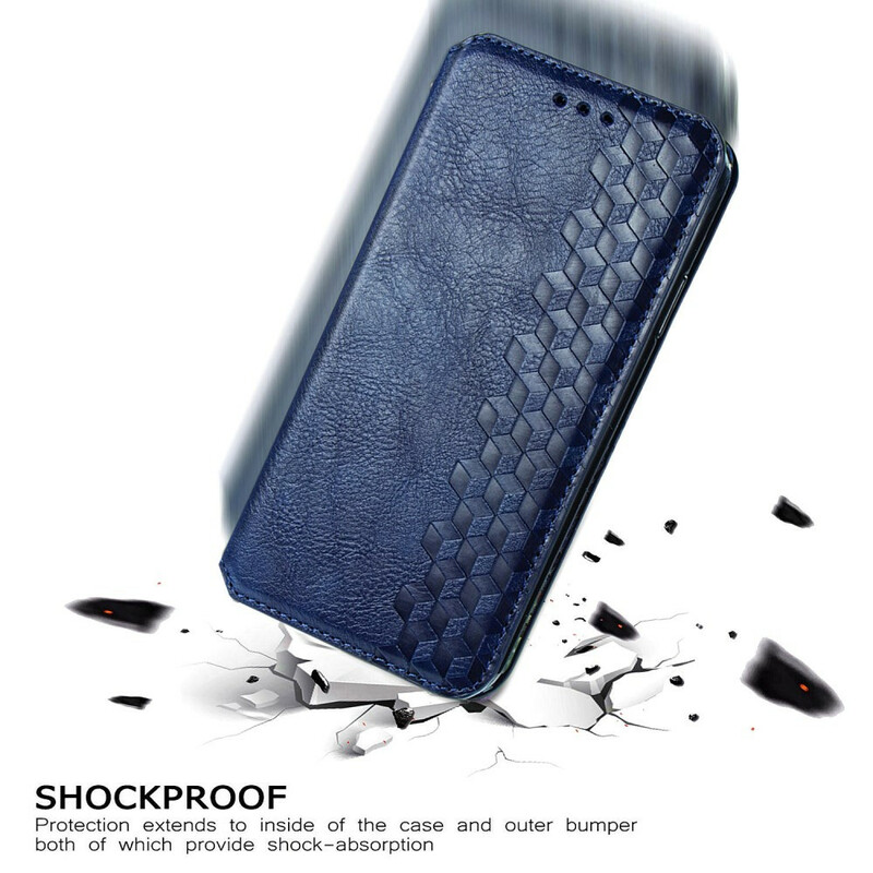 Flip Cover Xiaomi Poco X3 Nahka Effect Diamond