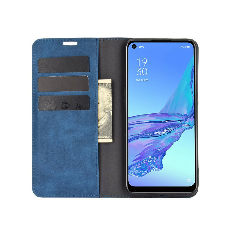Flip Cover Oppo A53 Pehmeä nahka vaikutus Flip Cover Oppo A53 Pehmeä nahka vaikutus