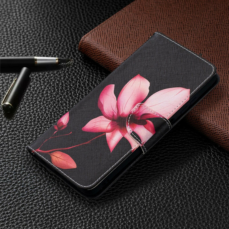 Xiaomi Poco X3 vaaleanpunainen kukka tapauksessa