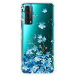 Huawei P Smart Case 2021 Sininen kukkakimppu