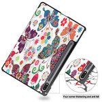 Smart Case Samsung Galaxy Tab S7 Stylus haltija Vintage kukkia Smart Case Samsung Galaxy Tab S7 Stylus haltija Vintage kukkia