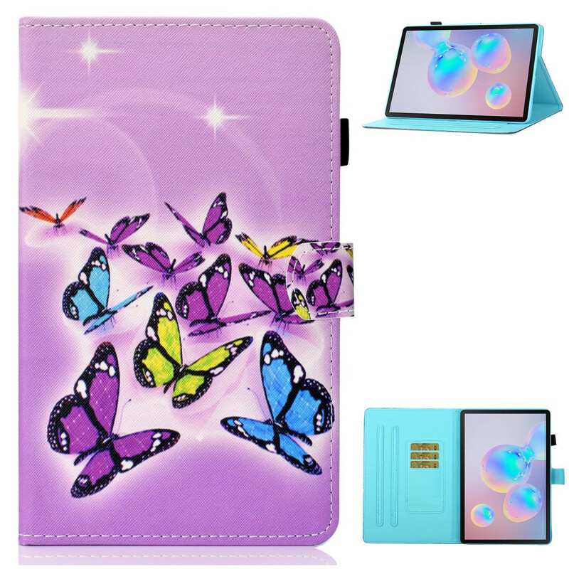 Samsung Galaxy Tab S7 tapauksessa maalattu perhoset