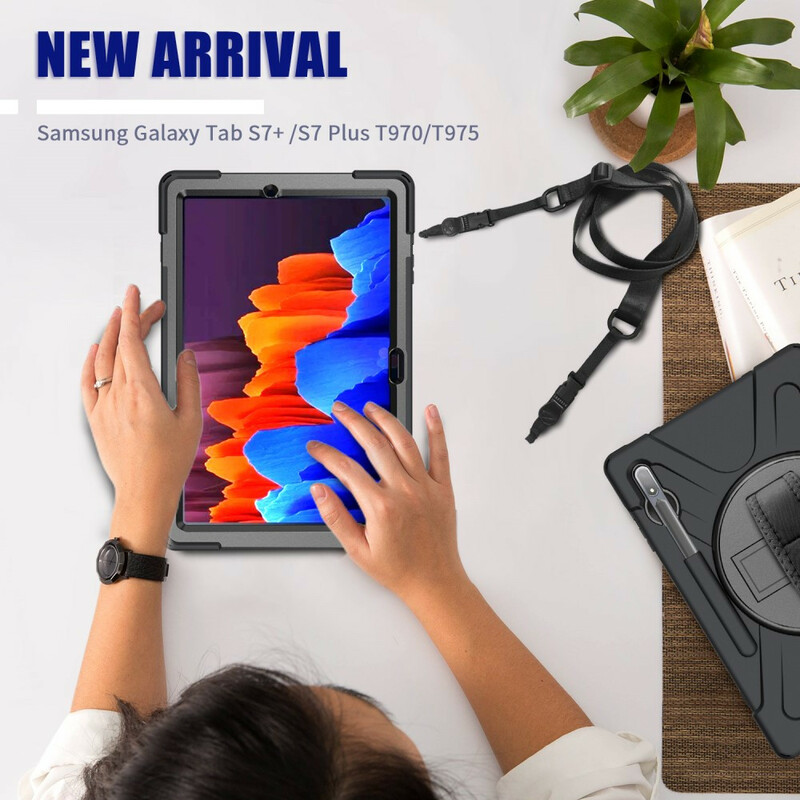 Samsung Galaxy Tab S7 Plus Utra Resistant Kotelo hihnalla