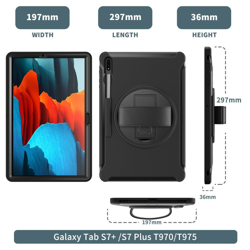 Samsung Galaxy Tab S7 Plus monikäyttöinen Business-kotelo