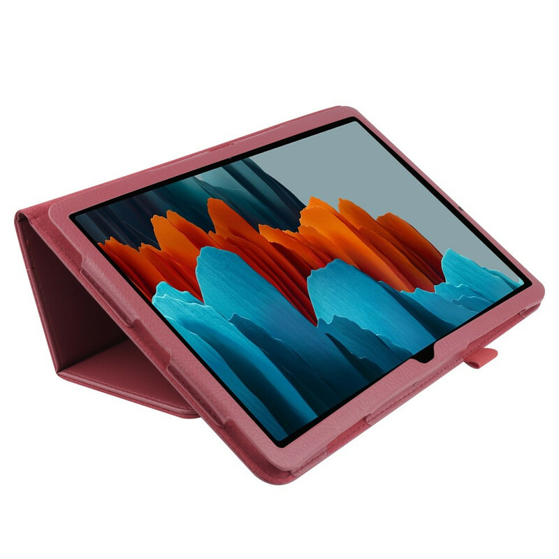 Samsung Galaxy Tab S7 Plus keinonahkakotelo Lychee