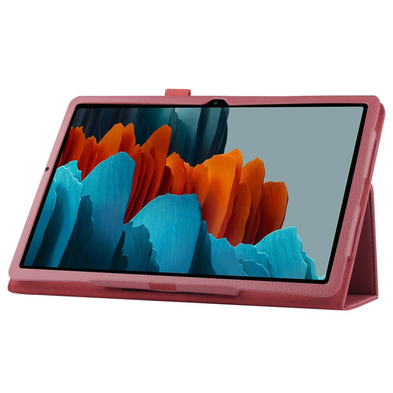 Samsung Galaxy Tab S7 Plus keinonahkakotelo Lychee