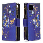 Realme C11 Vetoketjullinen tasku kultainen perhoset