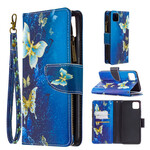 Realme C11 Vetoketjullinen tasku kultainen perhoset