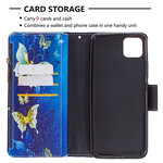 Realme C11 Vetoketjullinen tasku kultainen perhoset