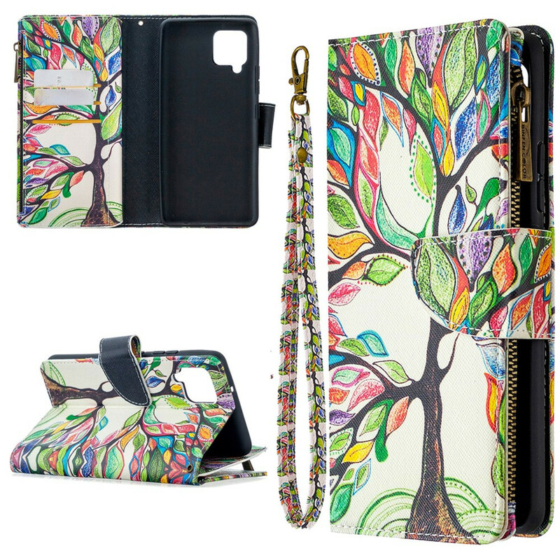 Samsung Galaxy A42 5G 5G vetoketjullinen tasku Tree Case