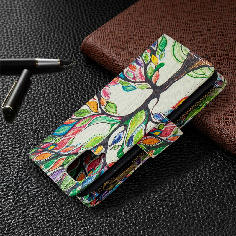 Samsung Galaxy A42 5G 5G vetoketjullinen tasku Tree Case