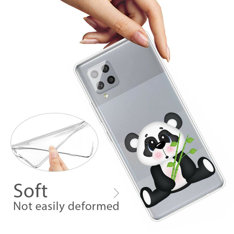 Samsung Galaxy A42 A42 5G Clear Case Surullinen Panda