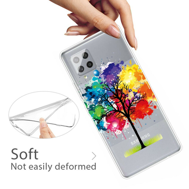 Samsung Galaxy A42 A42 5G Kirkas akvarelli puu tapauksessa