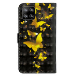 Samsung Galaxy A42 5G Kotelo Keltainen Perhoset