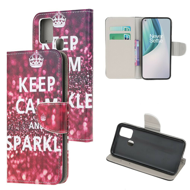OnePlus Nord N10 Keep Calm and Sparkle Case Kotelo