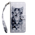 Samsung Galaxy A20s Cat Case Musta ja valkoinen