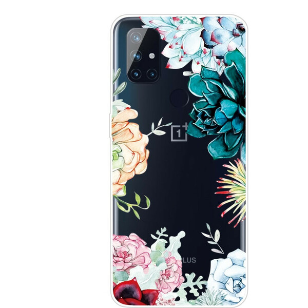 OnePlus North N10 Kirkas akvarelli kukka tapauksessa